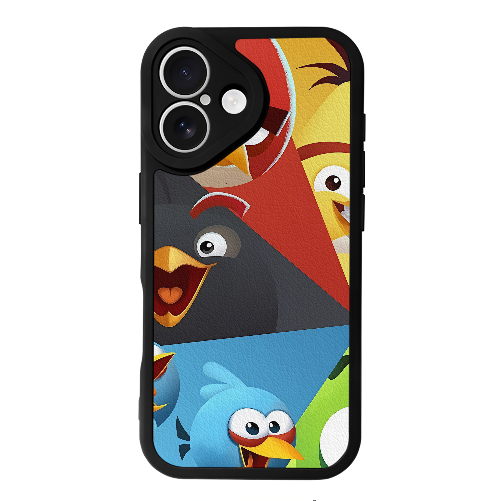 （画像用） Angry Birds アングリーバード 【iPhone 16シリーズ対応】シリコンスマホケース（レザー調） 材質：シリコン